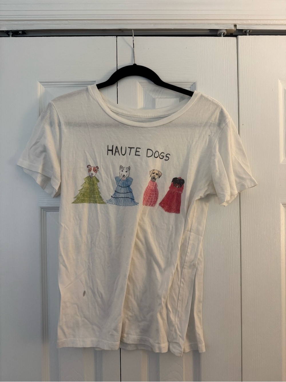 Haute Dogs White Graphic Short Sleeve Tee